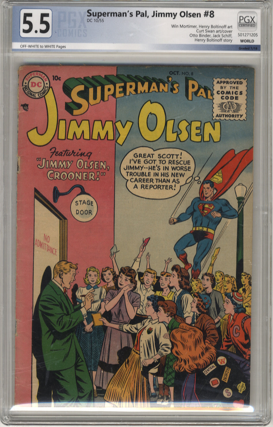 SUPERMAN'S PAL, JIMMY OLSEN 08 - PGX 5.5