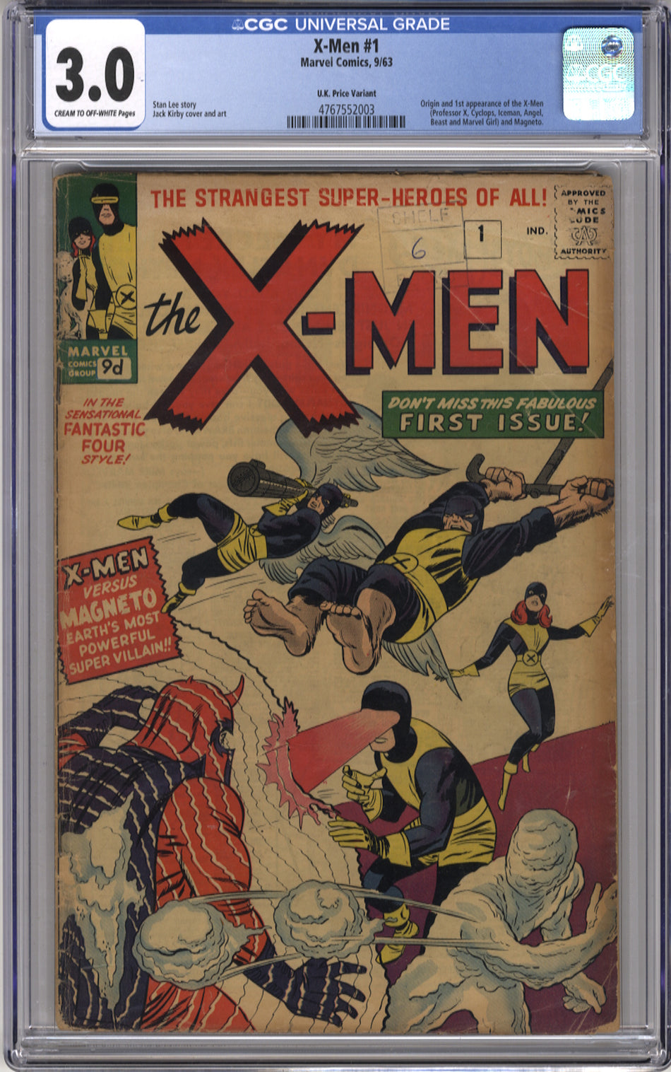 X-MEN 001 - CGC 3.0 Pence - U.K Price Variant
