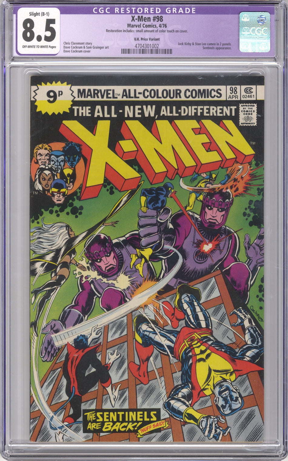 X-MEN 098 - CGC 8.5 Restored - U.K. Variant