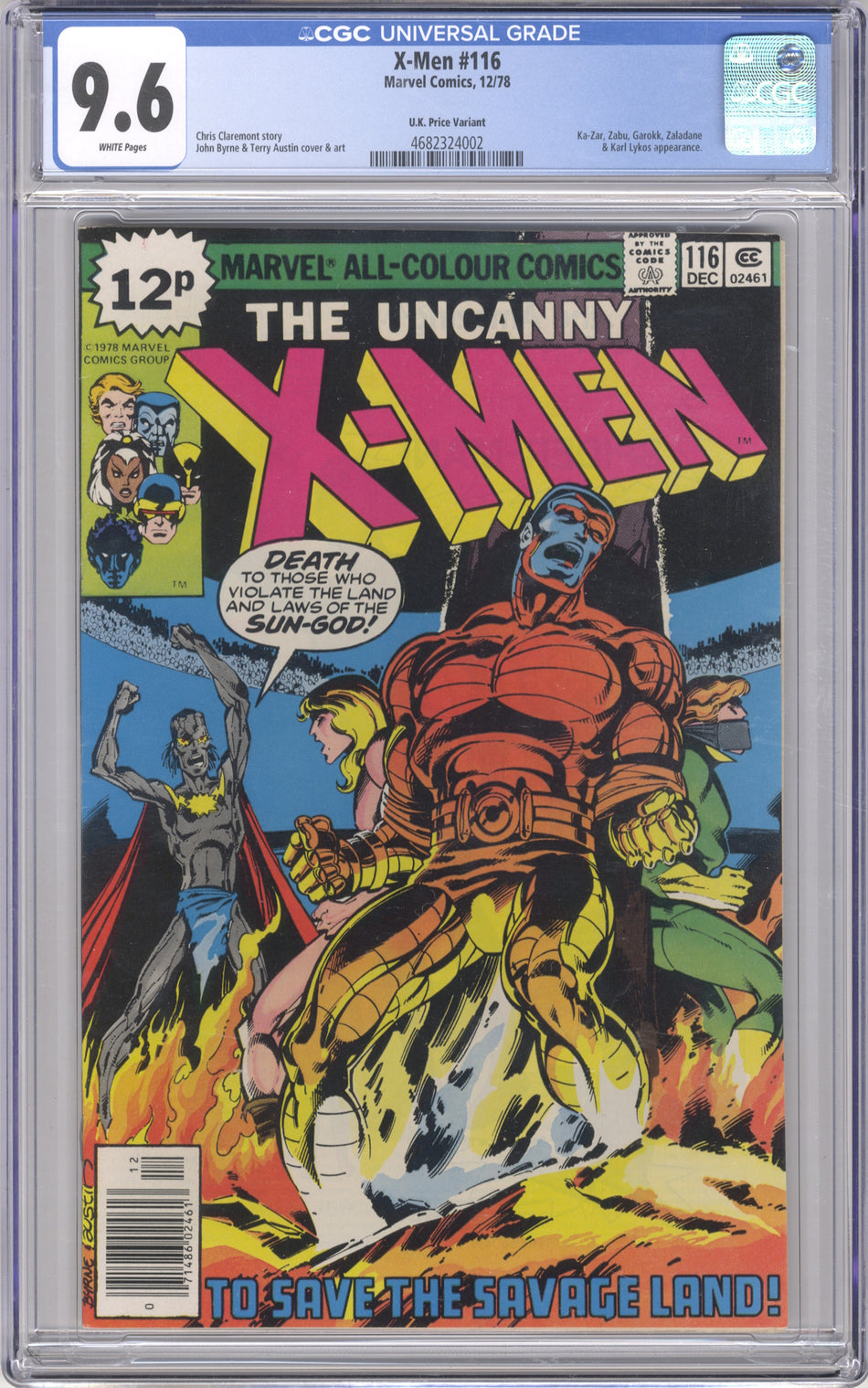 X-MEN 116 - CGC 9.6 - U.K. Variant