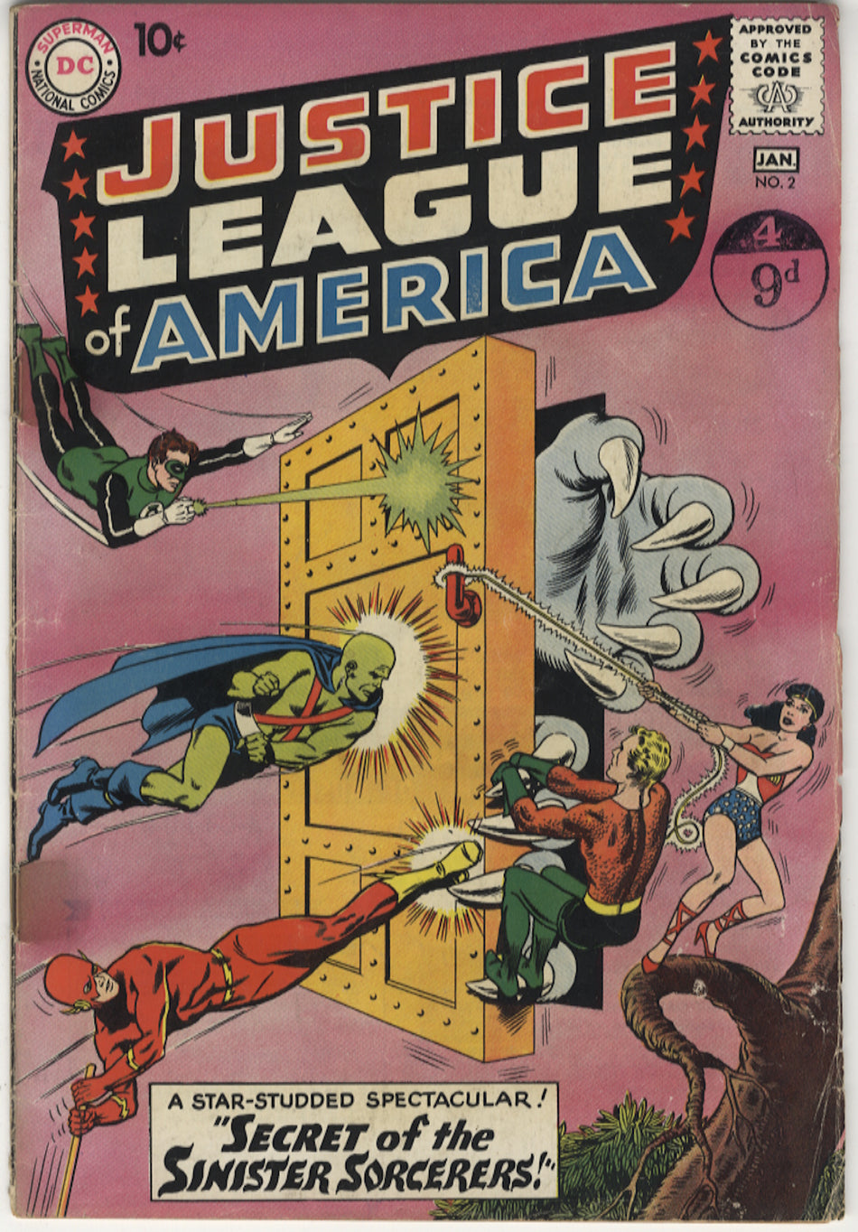 JUSTICE LEAGUE OF AMERICA 002 G+ (2.5) Repaired.