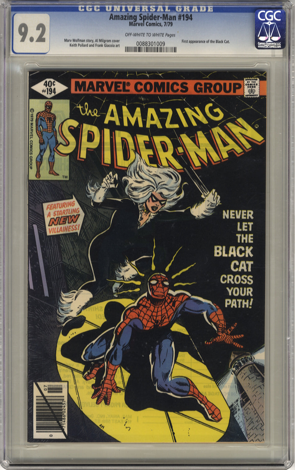 AMAZING SPIDER-MAN 194 - CGC 9.2
