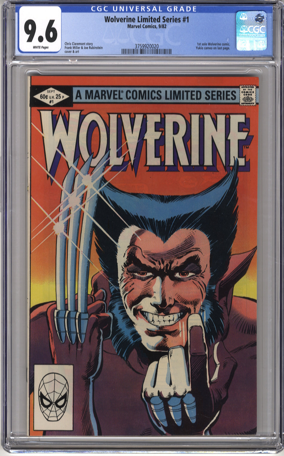 WOLVERINE LIMITED SERIES 1 - CGC 9.6