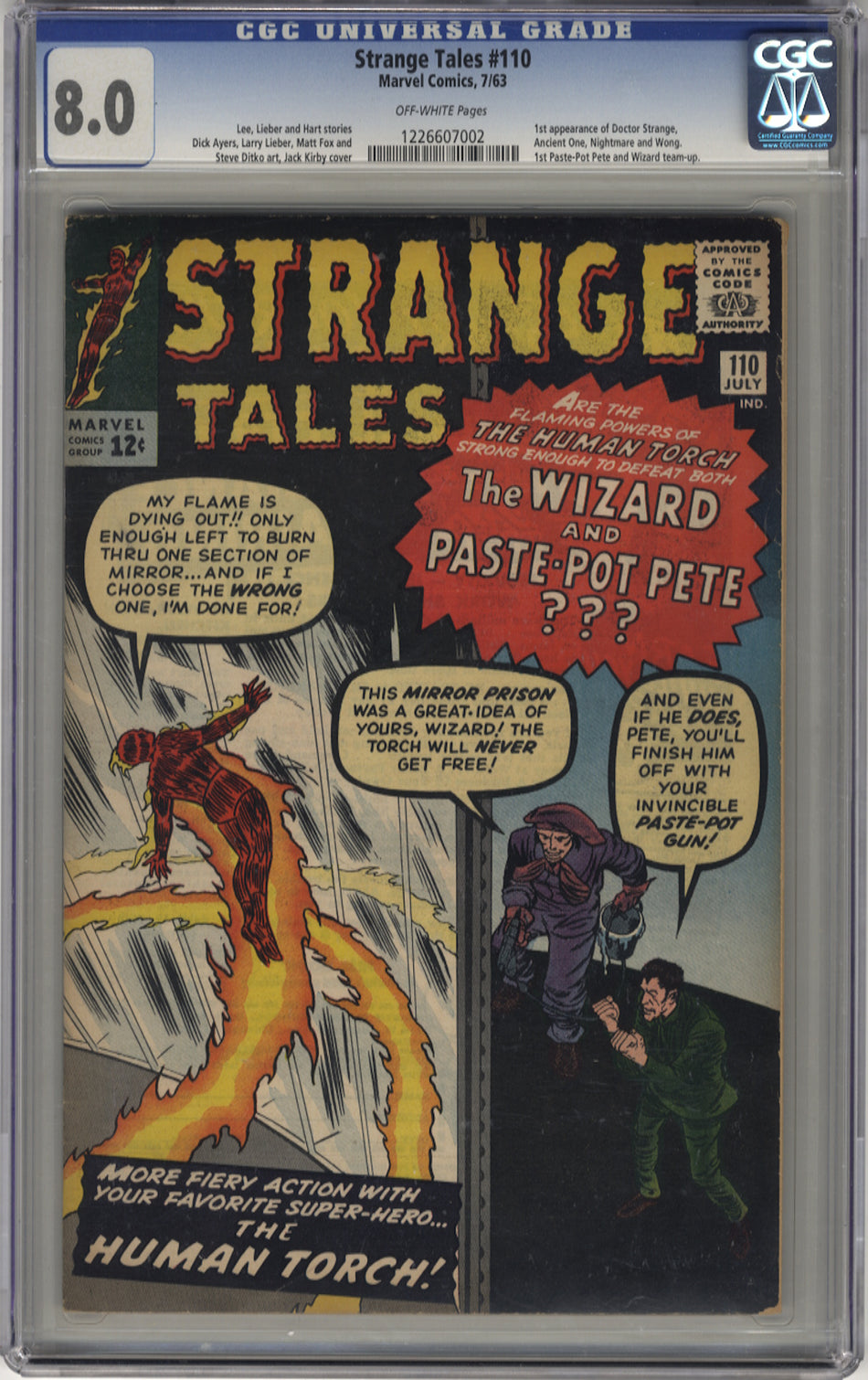 STRANGE TALES 110 - CGC 8.0