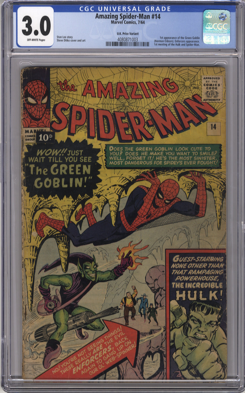 AMAZING SPIDER-MAN 014 - CGC 3.0 Pence