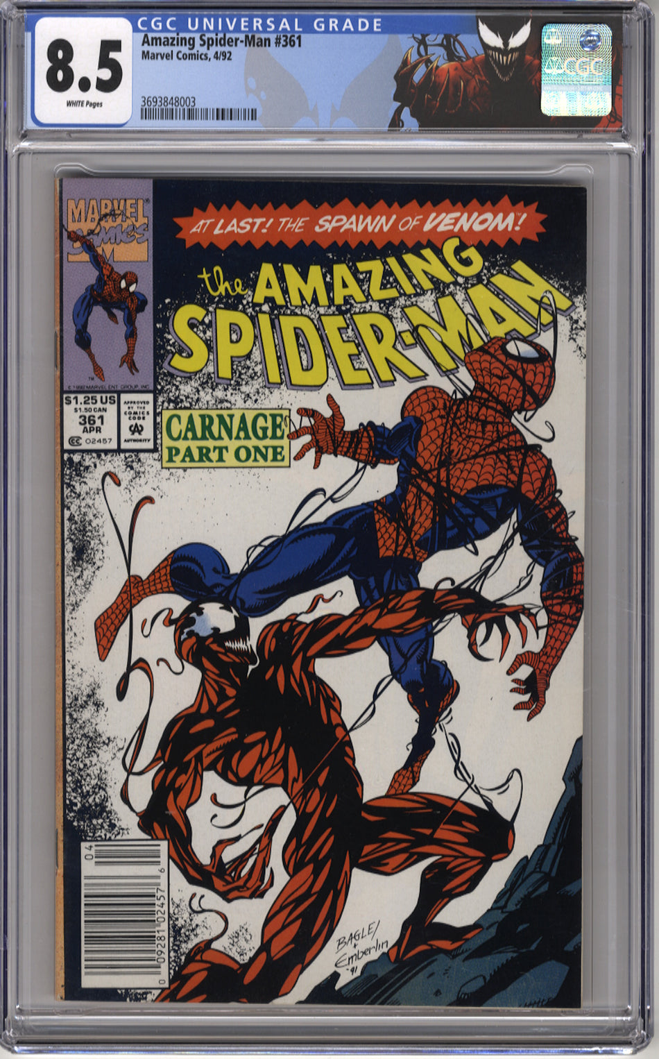 AMAZING SPIDER-MAN 361 - CGC 8.5