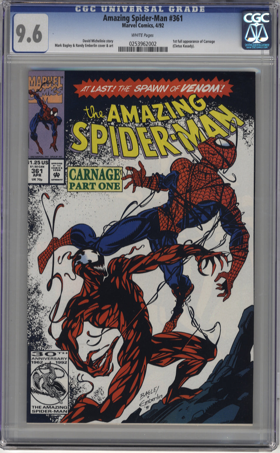 AMAZING SPIDER-MAN 361 - CGC 9.6