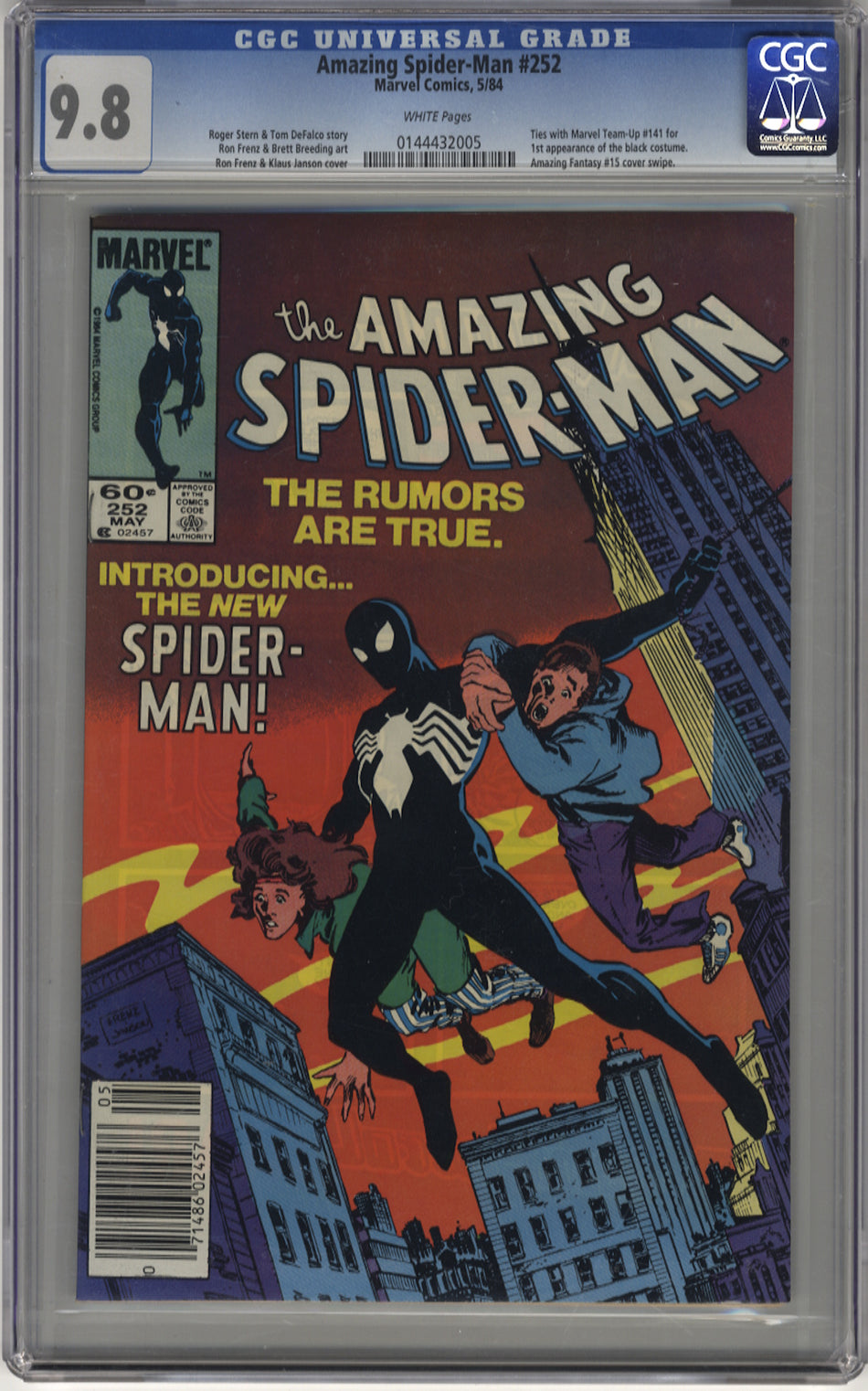 AMAZING SPIDER-MAN 252 - CGC 9.8