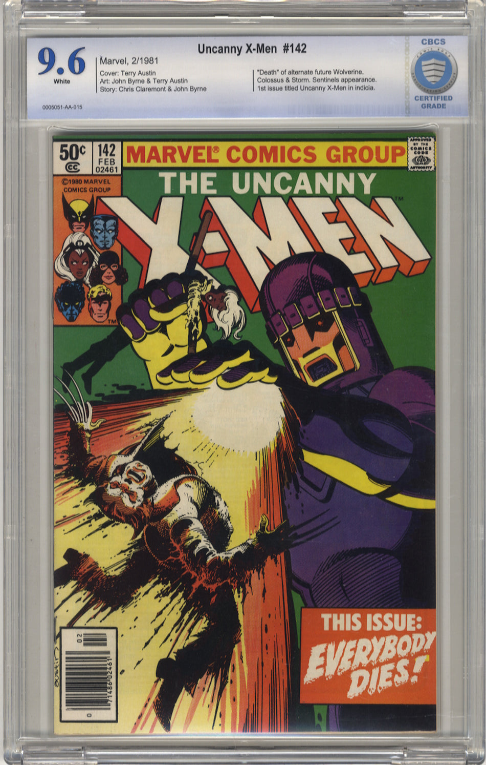 X-MEN 142 (UNCANNY) - CBCS 9.6