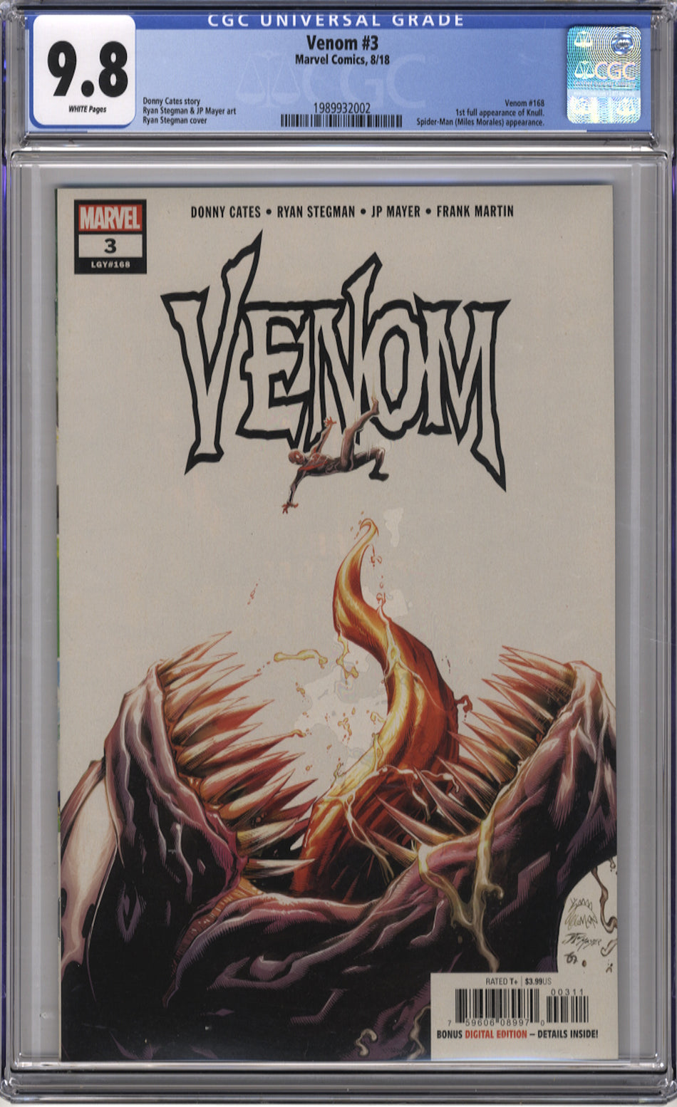 VENOM 3 (2018 Series) - CGC 9.8