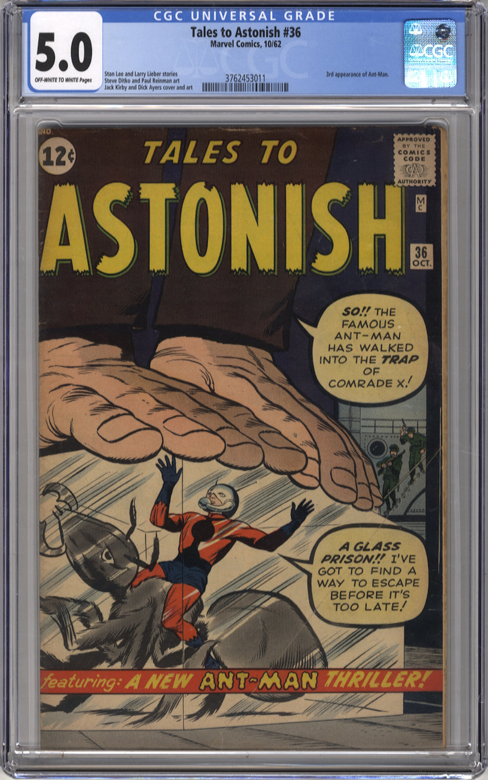 TALES TO ASTONISH 036 - CGC 5.0