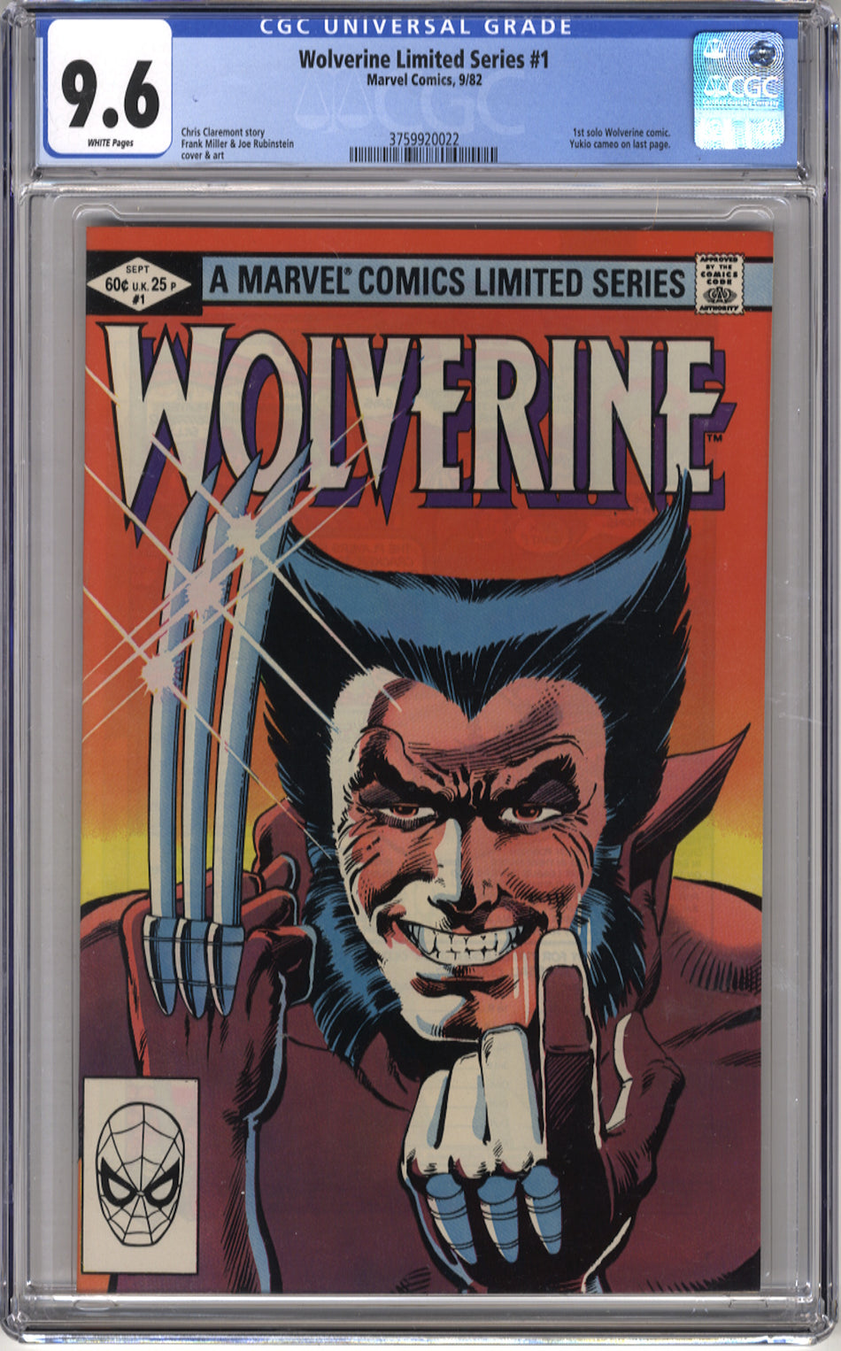 WOLVERINE LIMITED SERIES 1 - CGC 9.6