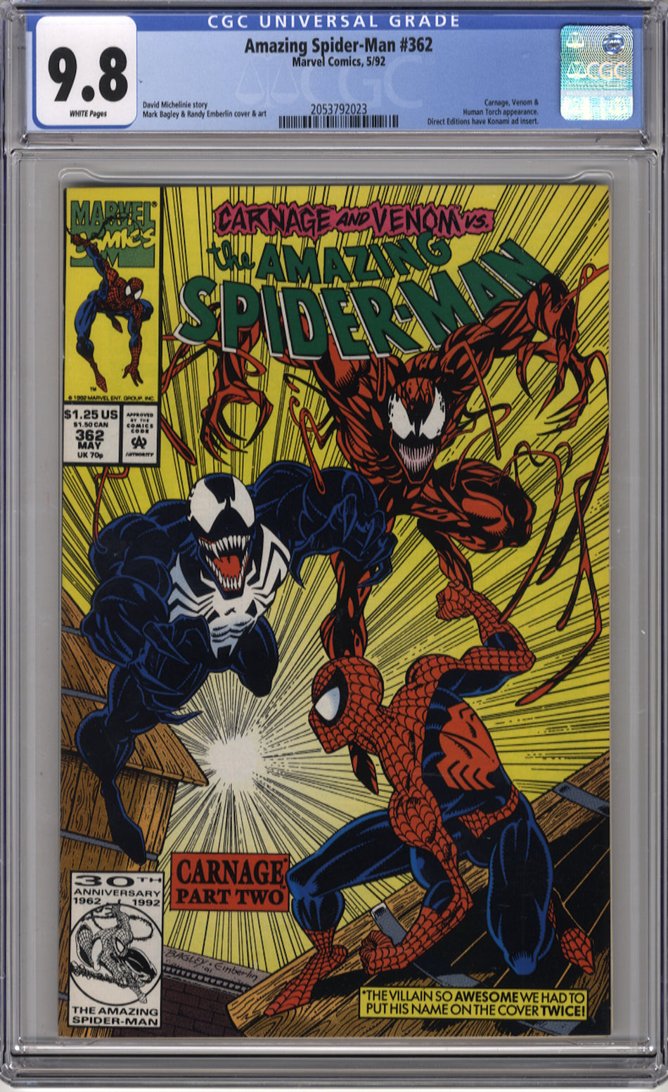 AMAZING SPIDER-MAN 362 - CGC 9.8