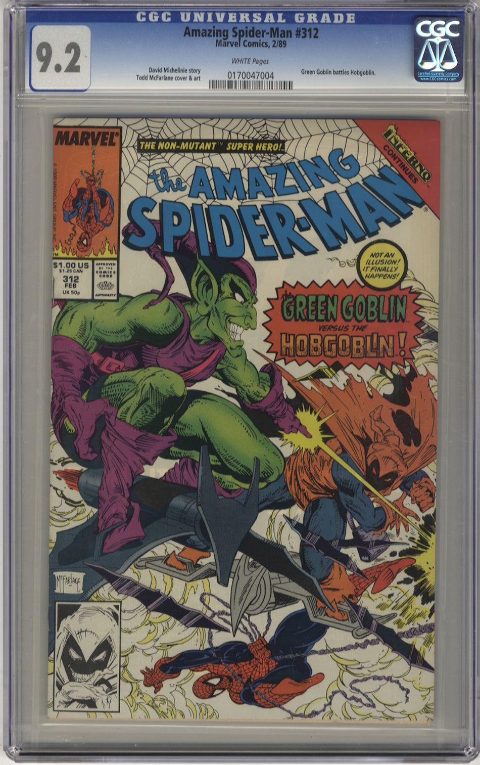 AMAZING SPIDER-MAN 312 - CGC 9.2