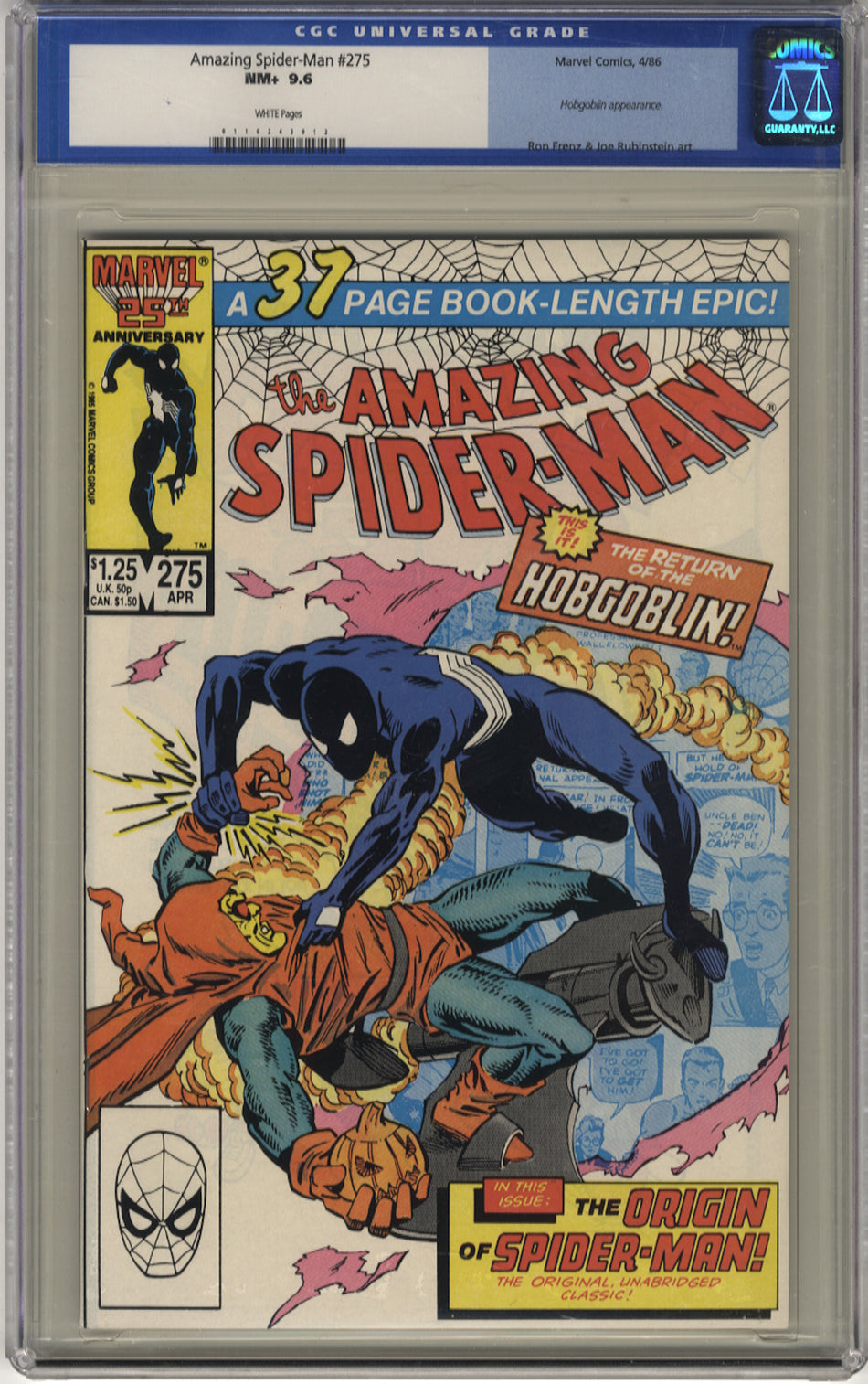 AMAZING SPIDER-MAN 275 - CGC 9.6
