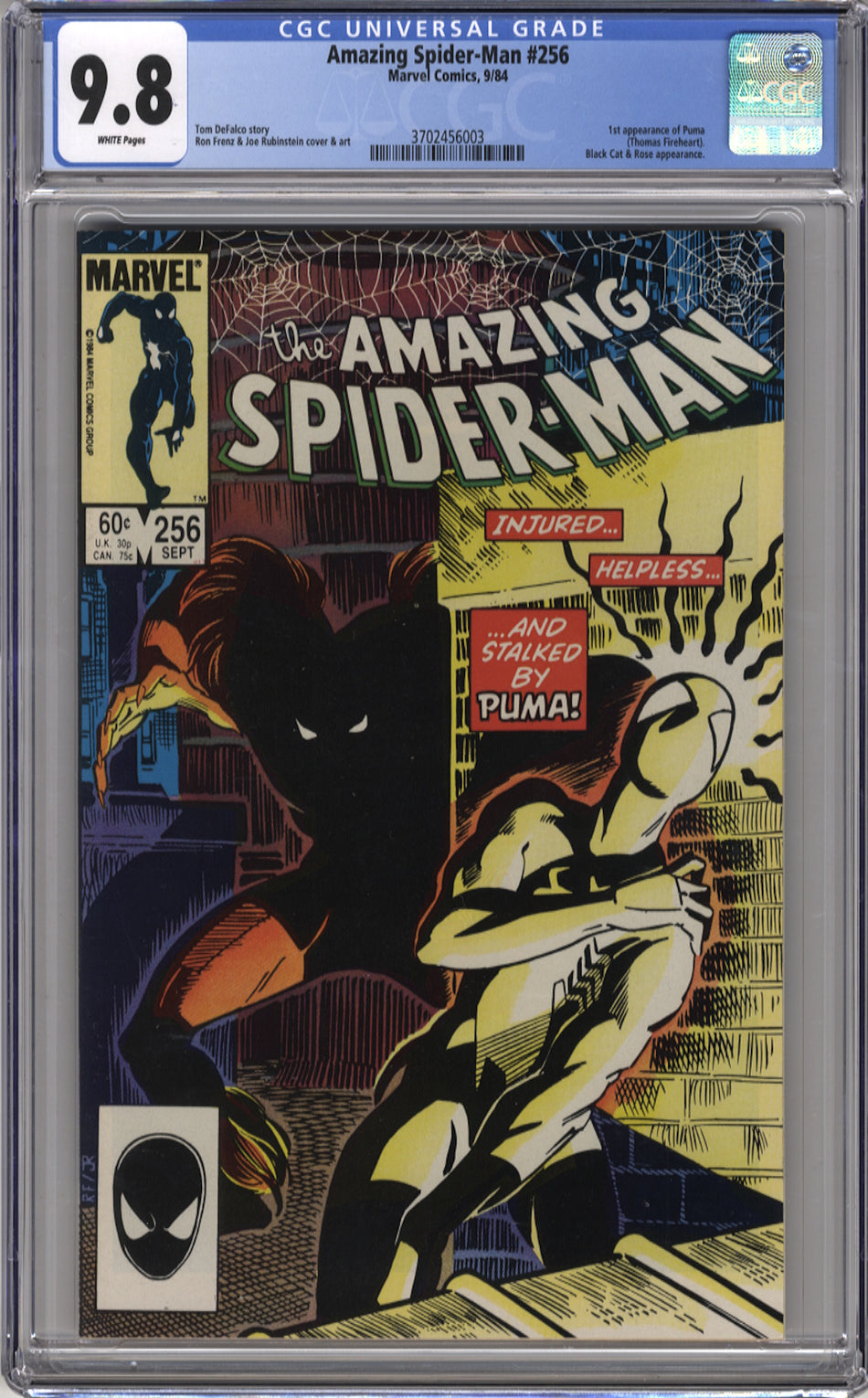 AMAZING SPIDER-MAN 256 - CGC 9.8