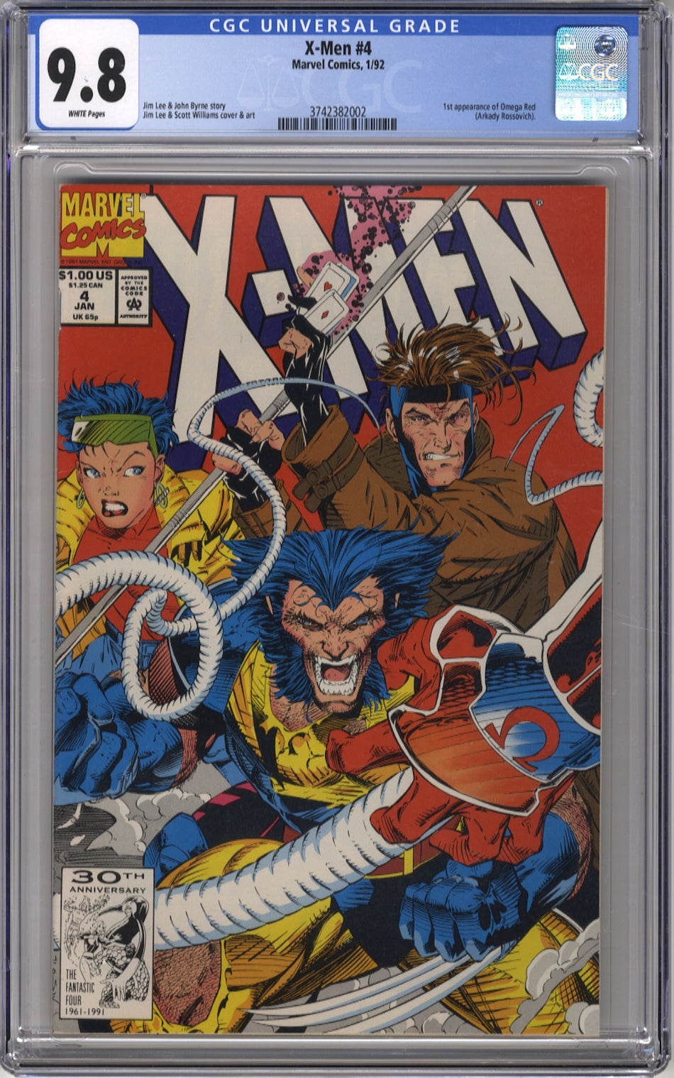 X-MEN 4 (1991 Series) - CGC 9.8