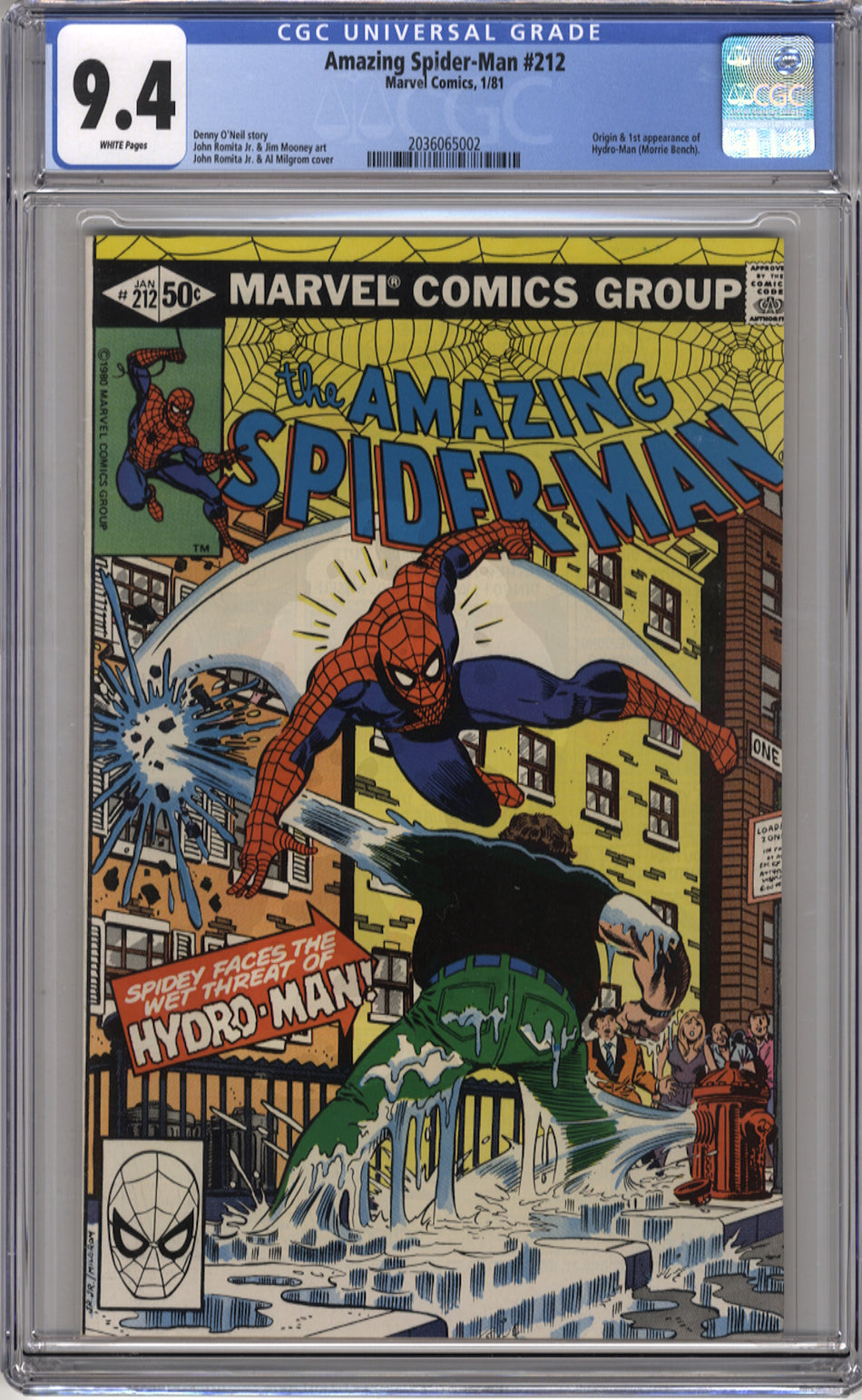 AMAZING SPIDER-MAN 212 - CGC 9.4