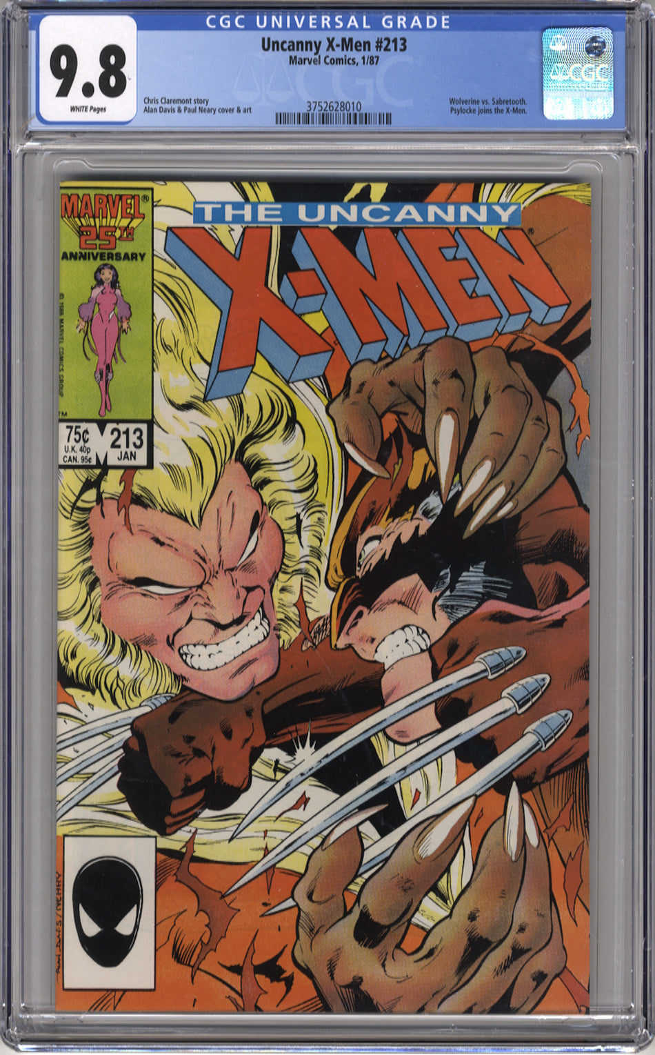 X-MEN 213 (UNCANNY) - CGC 9.8