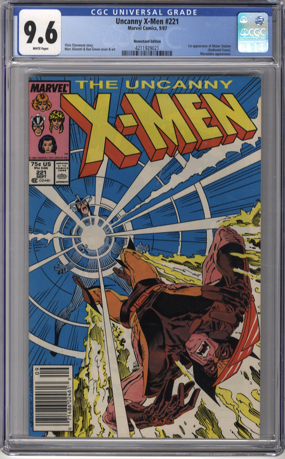 X-MEN 221 (UNCANNY) - CGC 9.6 Newsstand Edition
