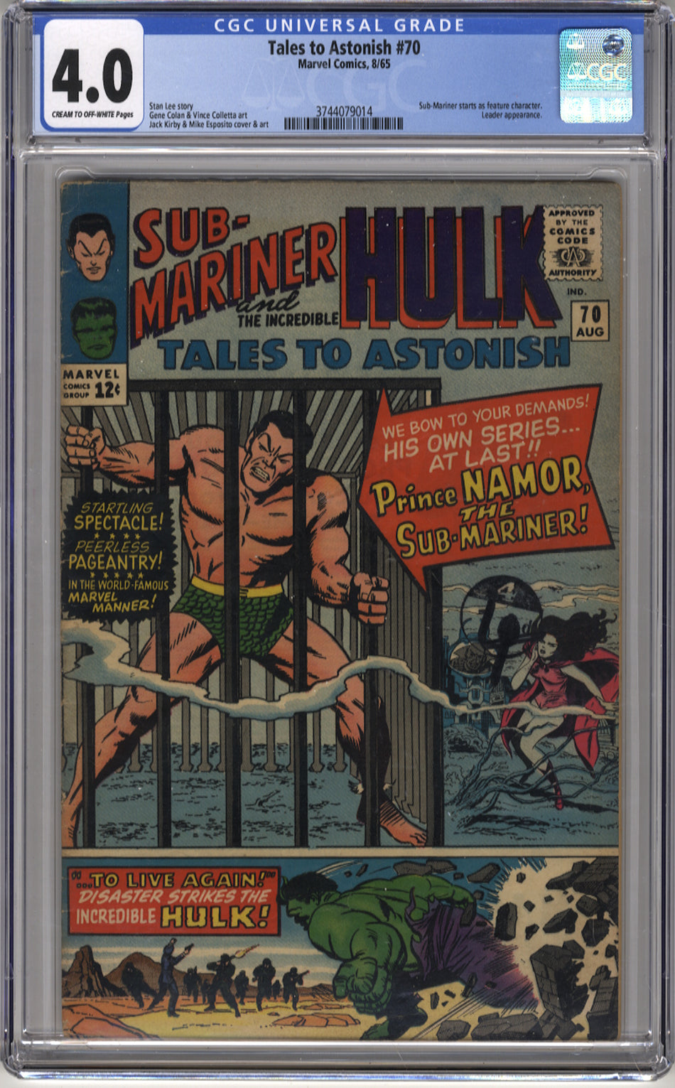 TALES TO ASTONISH 070 - CGC 4.0