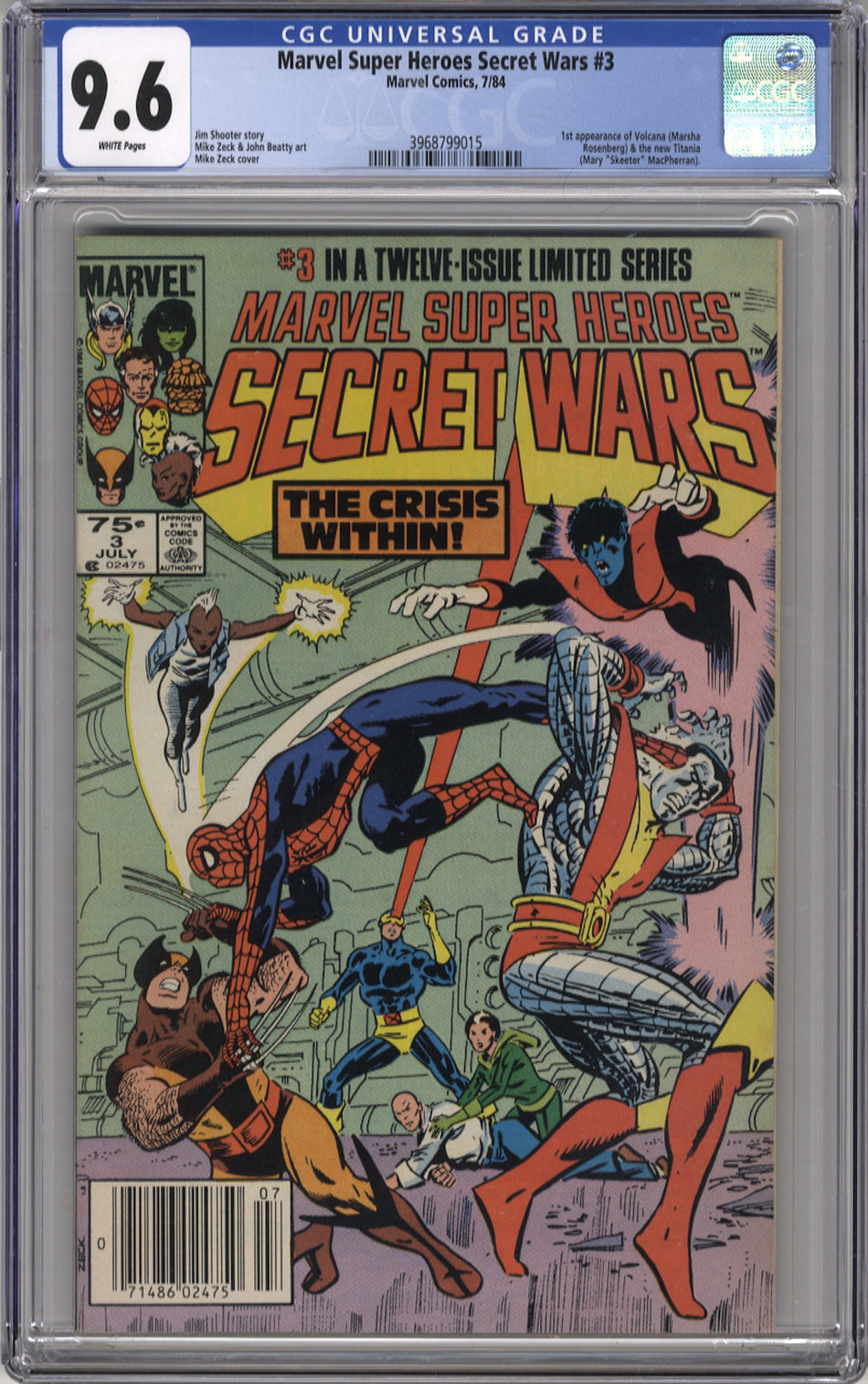 MARVEL SUPER-HEROES SECRET WARS 3 - CGC 9.6