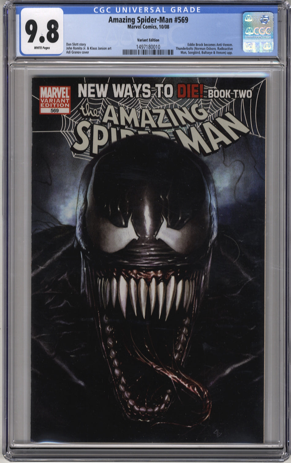 AMAZING SPIDER-MAN 569 Variant - CGC 9.8