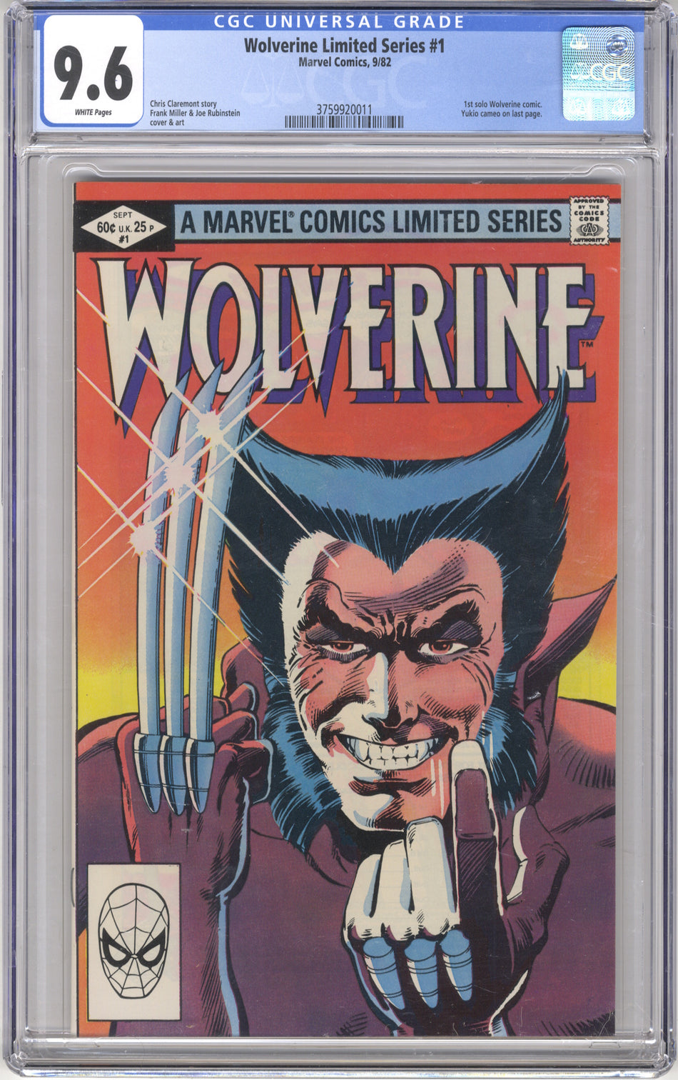 WOLVERINE LIMITED SERIES 1 - CGC 9.6