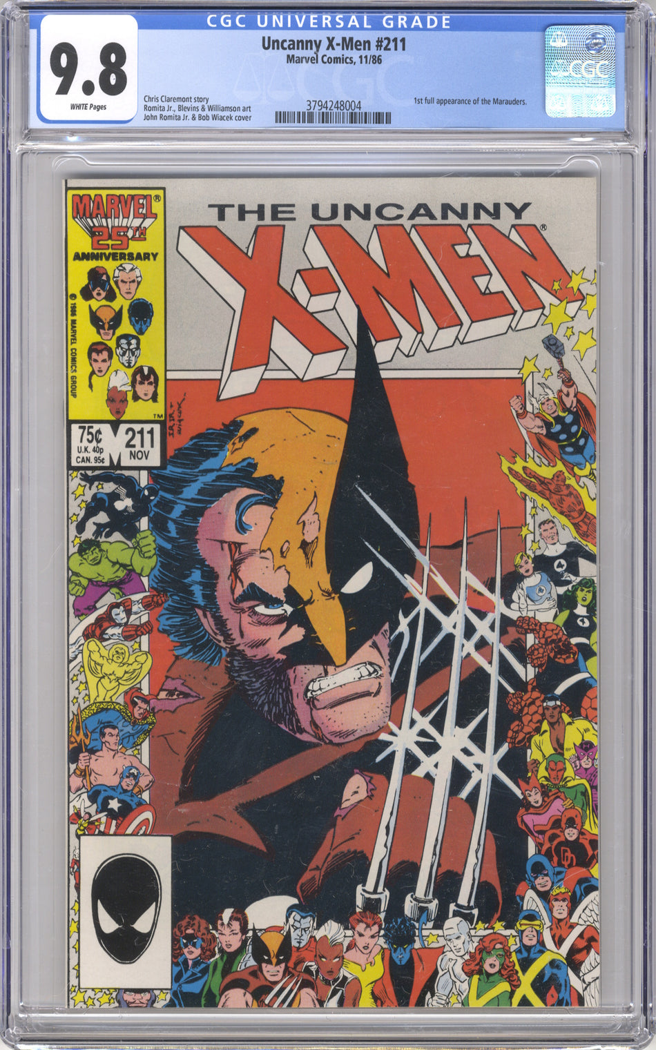 X-MEN 211 (UNCANNY) - CGC 9.8