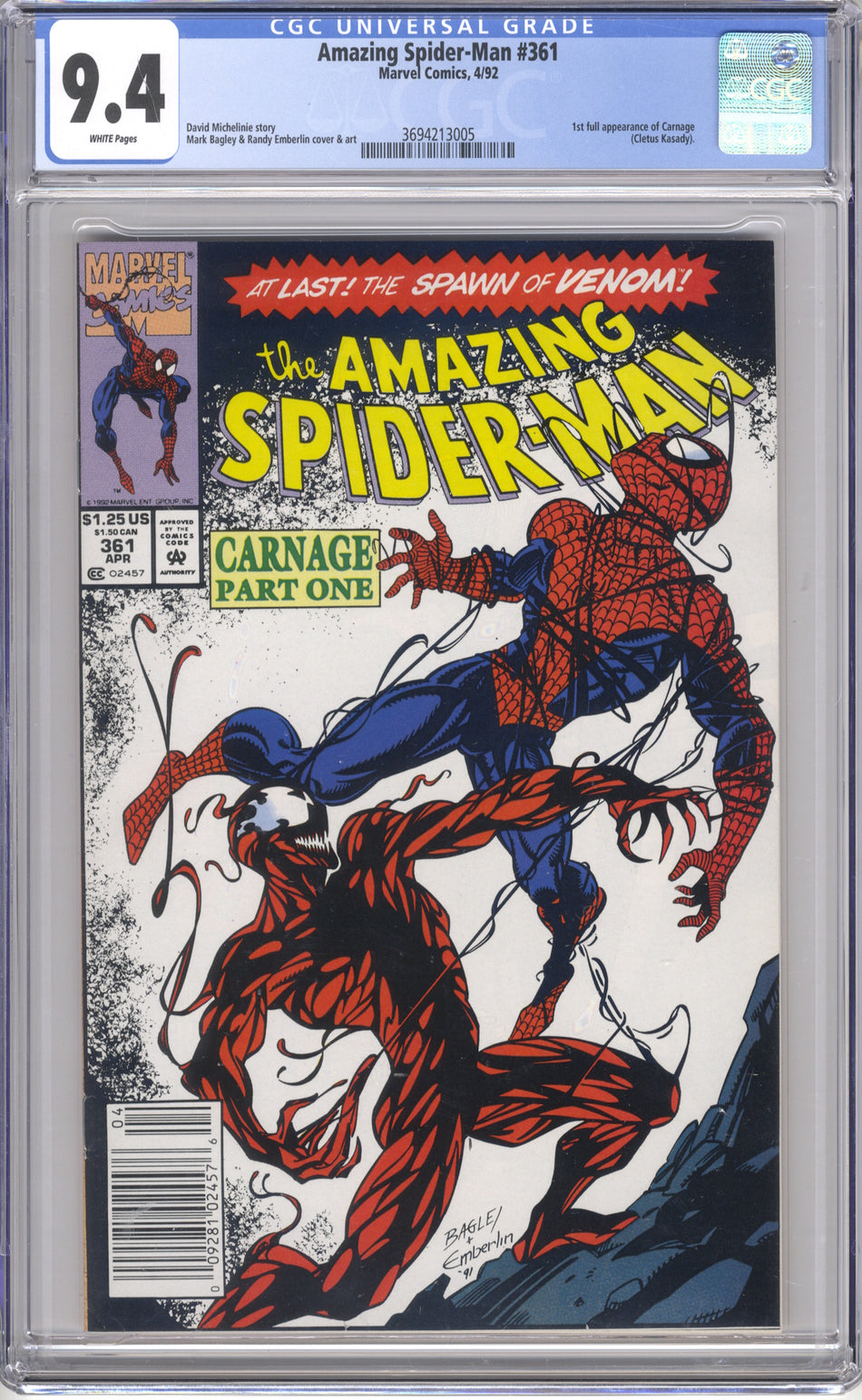 AMAZING SPIDER-MAN 361 - CGC 9.4