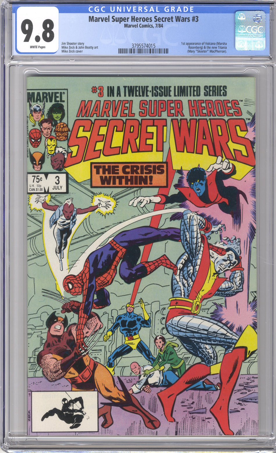MARVEL SUPER-HEROES SECRET WARS 3 - CGC 9.8