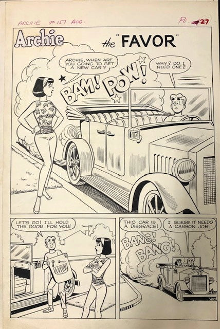 ARCHIE COMICS #157 PAGE 27 ORIGINAL ARTWORK