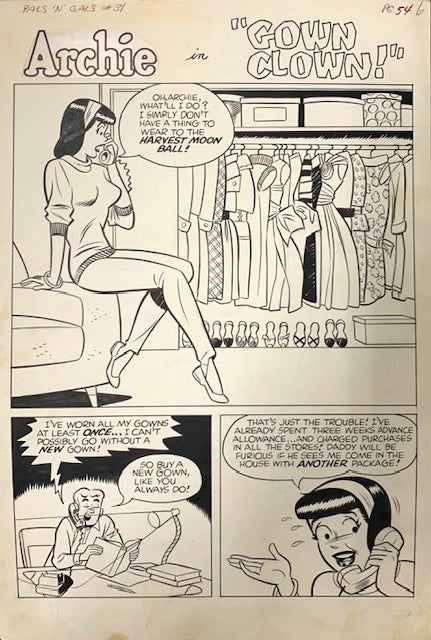 ARCHIE'S PALS 'N' GALS #31 P54 ORIGINAL ARTWORK