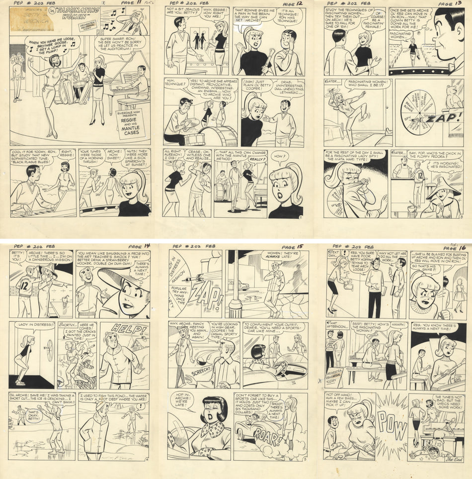 PEP COMICS #202 SIX PAGE COMPLETE STORY - ORIGINAL ARTWORK