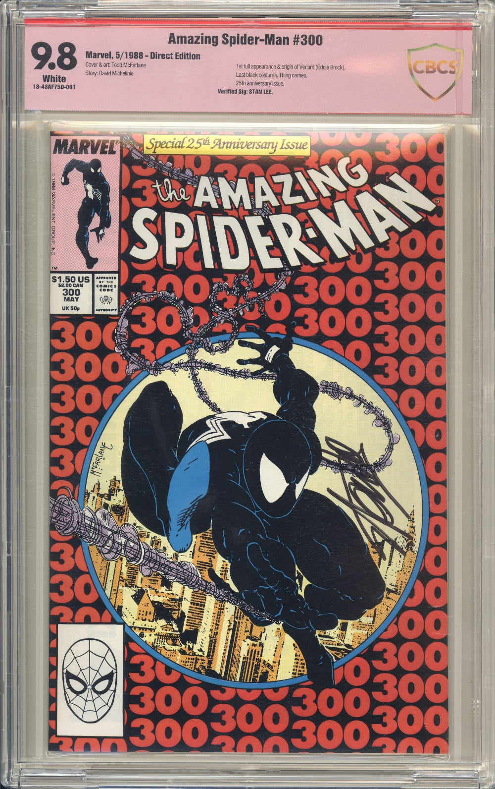 AMAZING SPIDER-MAN 300 - CBCS 9.8 Verified Signature