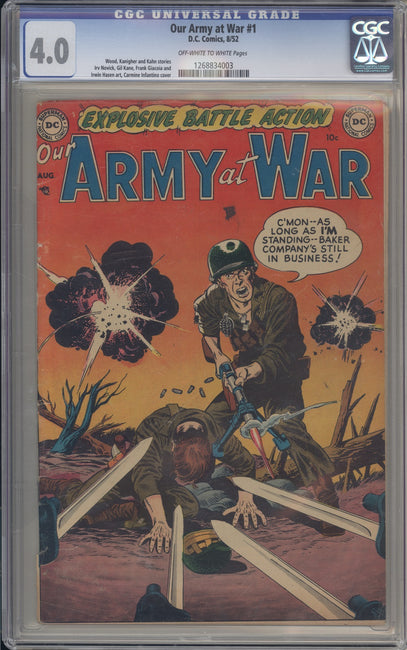 OUR ARMY AT WAR 1 - CGC 4.0