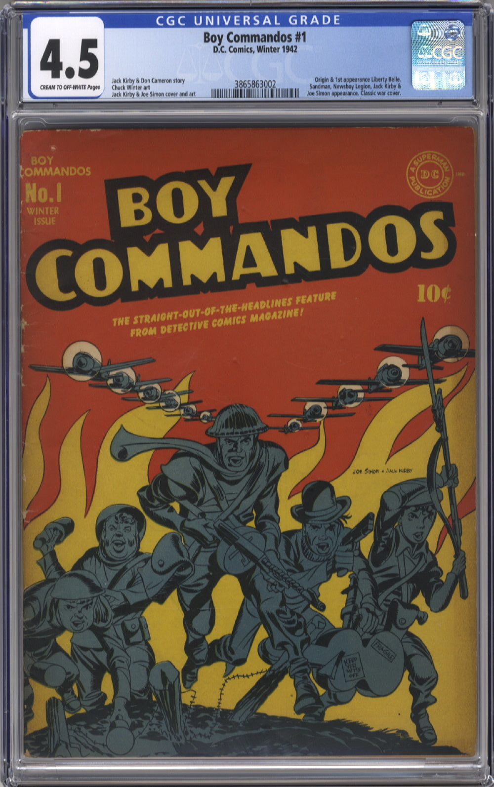 BOY COMMANDOS 1 - CGC 4.5